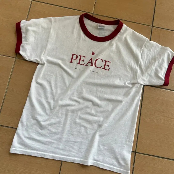 [BUNJANG] 90s-00s Hanes 50/50 Ringer T-Shirt / 90-00s peace 링거티셔츠