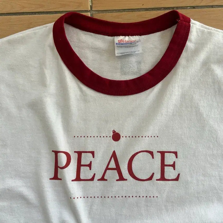 [BUNJANG] 90s-00s Hanes 50/50 Ringer T-Shirt / 90-00s peace 링거티셔츠