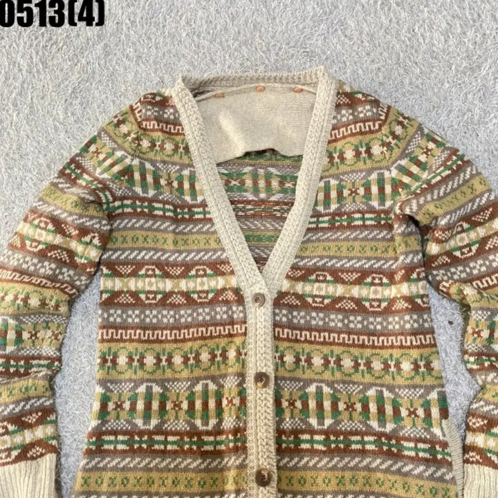 [BUNJANG] Thursday Island Pattern Knit Cardigan / 써스데이아일랜드 패턴 니트 가디건 85 S | 0513