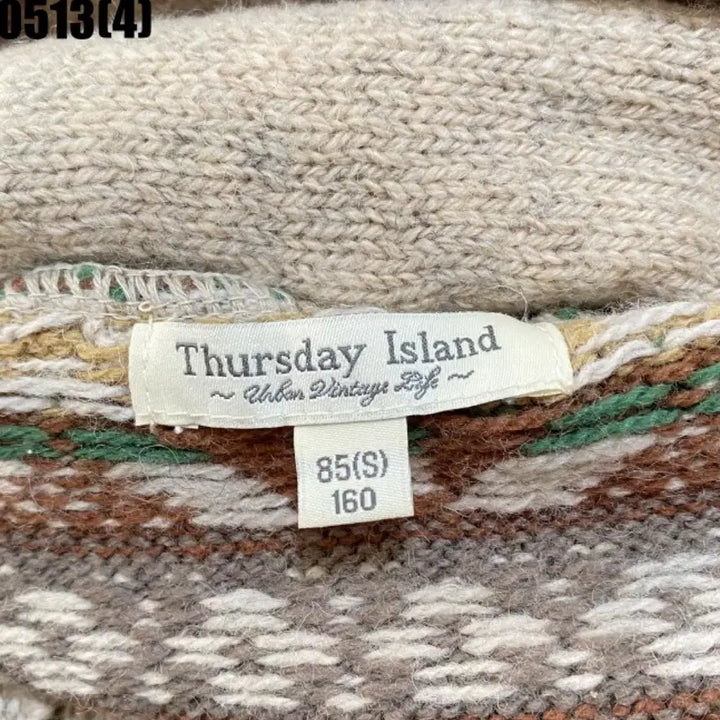 [BUNJANG] Thursday Island Pattern Knit Cardigan / 써스데이아일랜드 패턴 니트 가디건 85 S | 0513