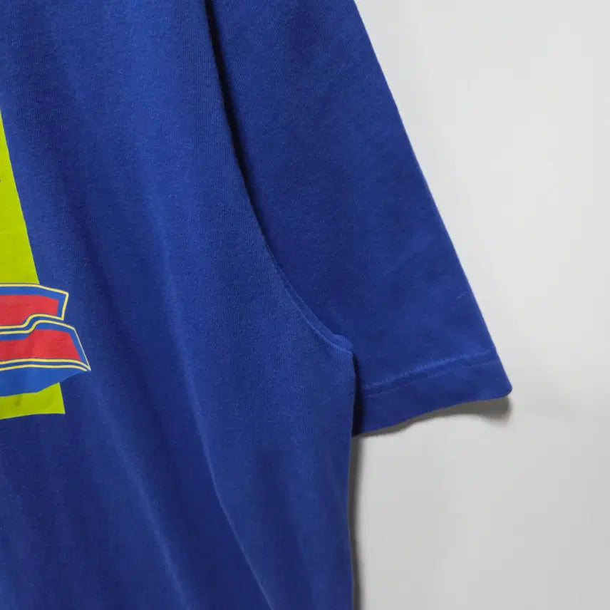 [BUNJANG] Adidas Blue Graphic Metaverse Short Sleeve T-Shirt (L) / 아디다스 블루 그래픽 메타버스 반팔 티셔츠 L 26051310