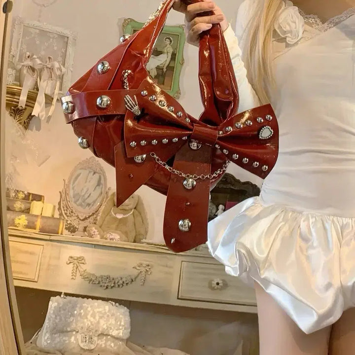 [BUNJANG] Elemental Ribbon Shoulder Bag / 하라주쿠 지뢰계 엘리멘탈 오리지널 리본 숄더백(5컬러)