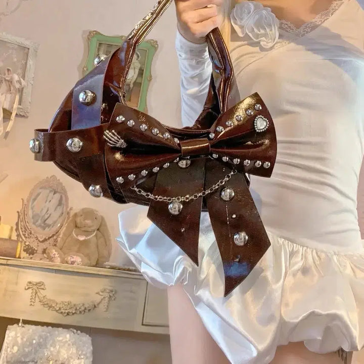 [BUNJANG] Elemental Ribbon Shoulder Bag / 하라주쿠 지뢰계 엘리멘탈 오리지널 리본 숄더백(5컬러)
