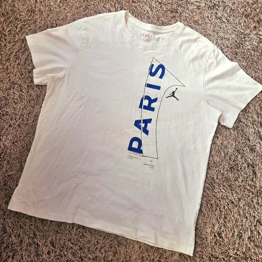 [BUNJANG] Jordan x Paris Saint-Germain Back Patched T-Shirt XL / 조던 x 파리생제르망 빽 패치드 반팔티셔츠 XL(105-110)