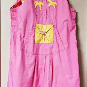 [BUNJANG] Oilily Pink Pocket Detail Long Dress / 오일릴리 포켓장식 핑크 롱원피스 폴1331