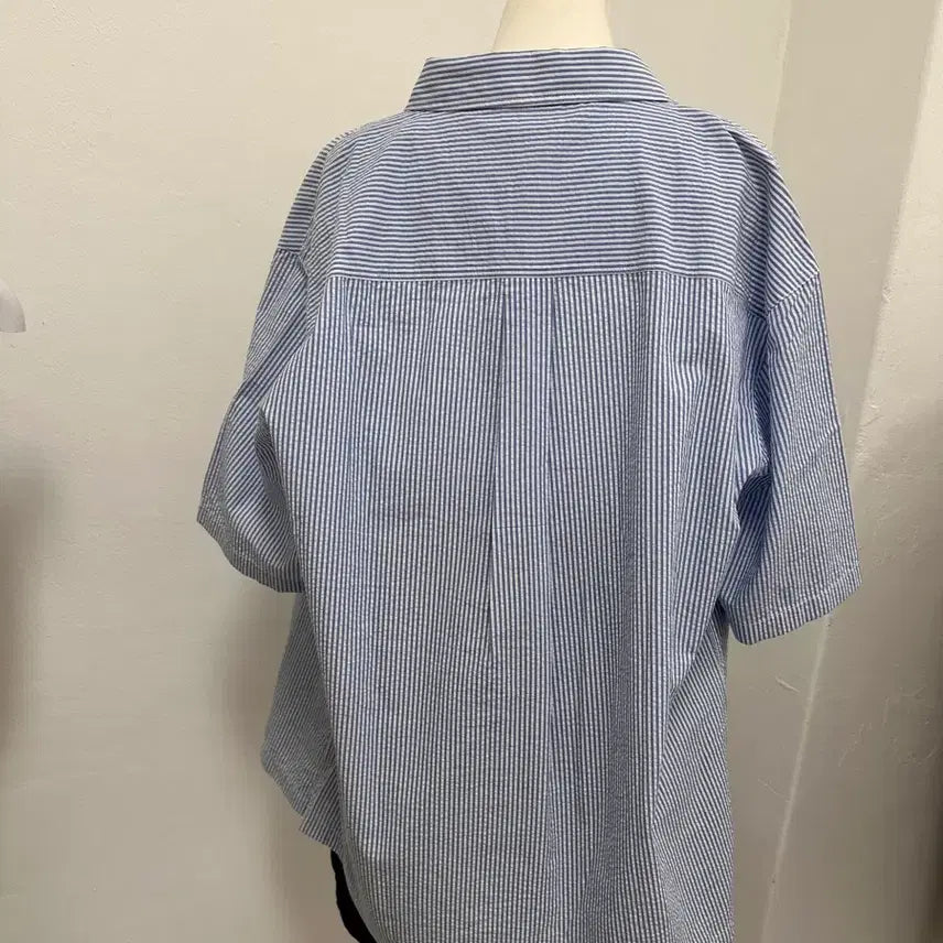 [BUNJANG] Jaju Blue Stripe Shirt / jaju 블루 스트라이프 셔츠