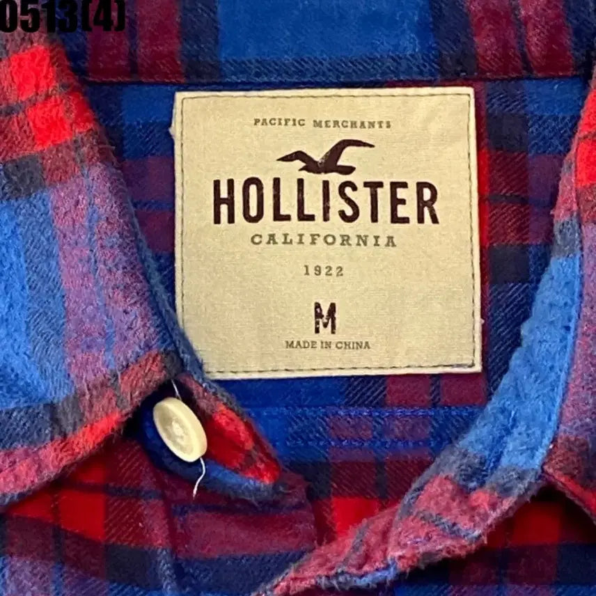 [BUNJANG] Hollister Blue Red Check Shirt M / 홀리스터 블루 레드 체크 남방 M | 0513