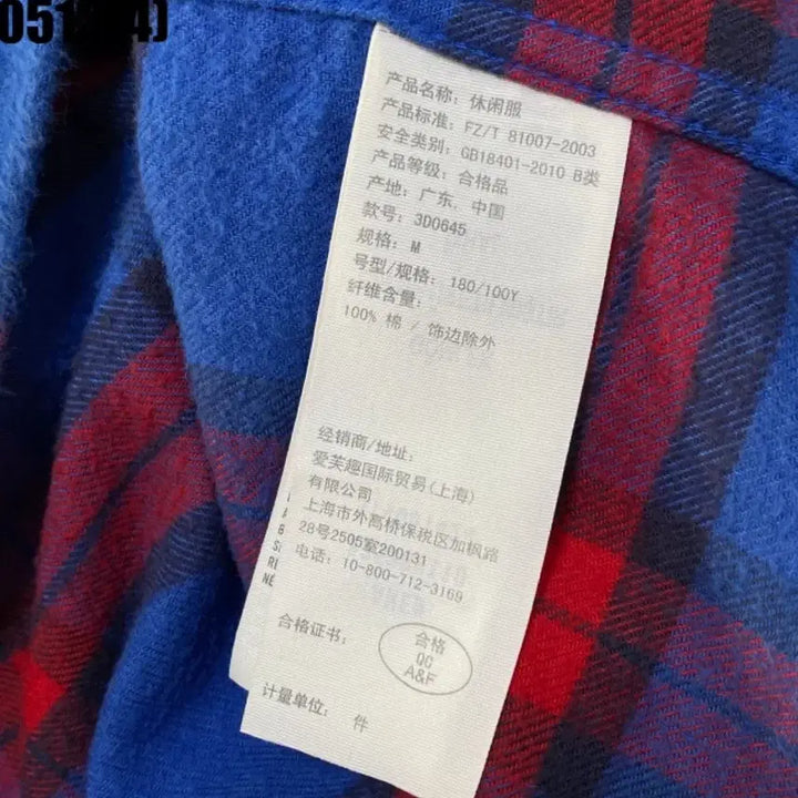 [BUNJANG] Hollister Blue Red Check Shirt M / 홀리스터 블루 레드 체크 남방 M | 0513
