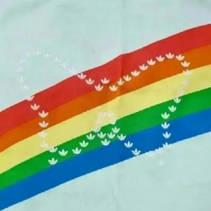 [BUNJANG] Adidas Rainbow Short Sleeve T-Shirt / 아디다스 무지개 반팔