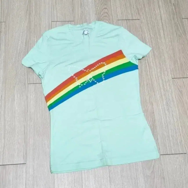[BUNJANG] Adidas Rainbow Short Sleeve T-Shirt / 아디다스 무지개 반팔