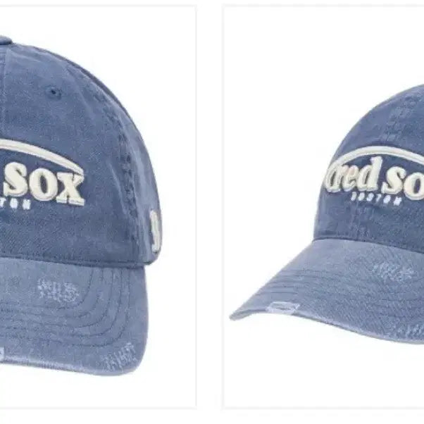 [BUNJANG] MLB Karina Vintage Distressed Curved Logo Unstructured Ball Cap / MLB 카리나 빈티지 데미지 커브 로고 언스트럭쳐 볼캡 (새상품)