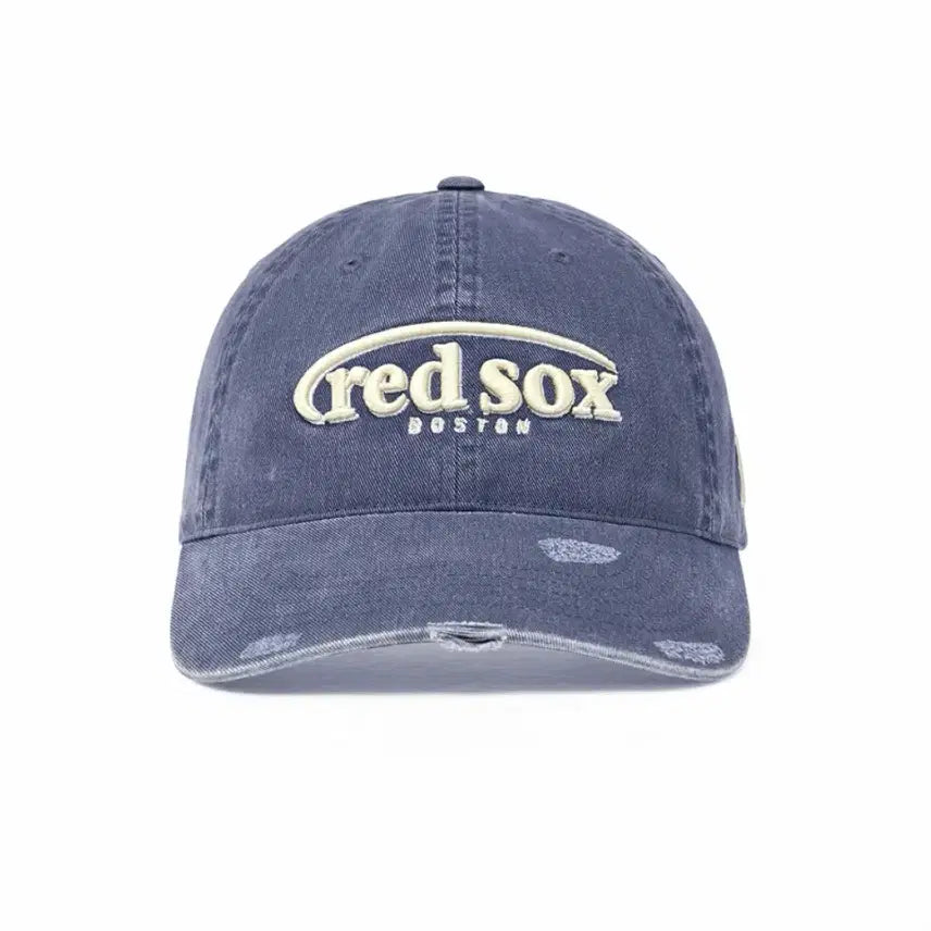 [BUNJANG] MLB Karina Vintage Distressed Curved Logo Unstructured Ball Cap / MLB 카리나 빈티지 데미지 커브 로고 언스트럭쳐 볼캡 (새상품)