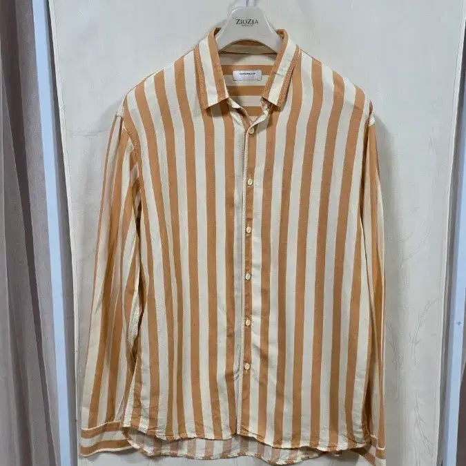 [BUNJANG] Customellow Rayon Linen Blend Shirt / 커스텀멜로우레이온.린넨혼방셔츠(100)