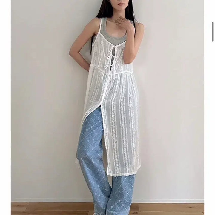 [BUNJANG] Margarin Fingers Lace Dress White / 마가린핑거스 레이스 원피스 화이트 택포 4