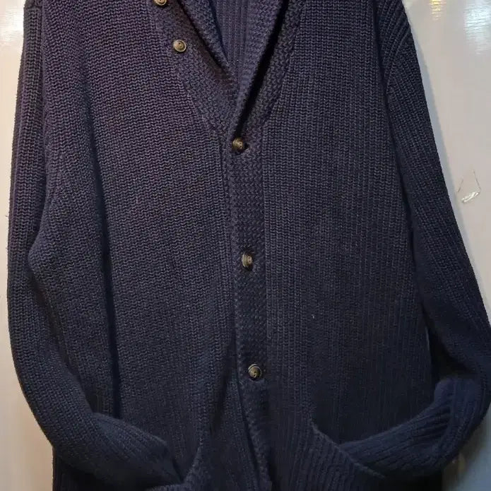 [BUNJANG] Polo Ralph Lauren Navy Shawl Collar Knit Cardigan / 폴로 랄프로렌 네이비 니트 가디건
