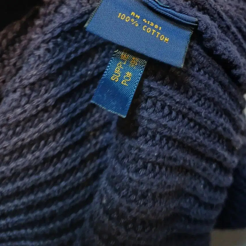 [BUNJANG] Polo Ralph Lauren Navy Shawl Collar Knit Cardigan / 폴로 랄프로렌 네이비 니트 가디건