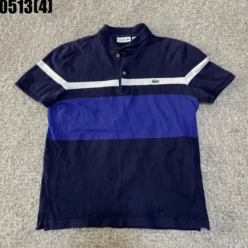 [BUNJANG] Lacoste Color Block Short Sleeve Polo Shirt Navy/Blue S / 라코스테 배색 반팔 카라티셔츠 네이비/블루 S | 0513