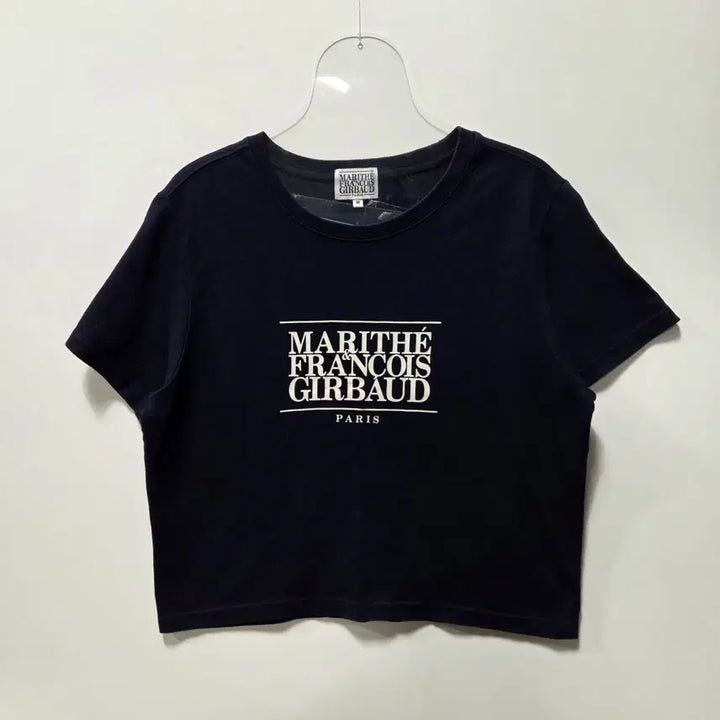 [BUNJANG] Marithe Francois Girbaud Navy Cropped Short-Sleeve T-Shirt / 마리떼 프랑소와 저버 네이비 크롭 반팔티 M 26051312