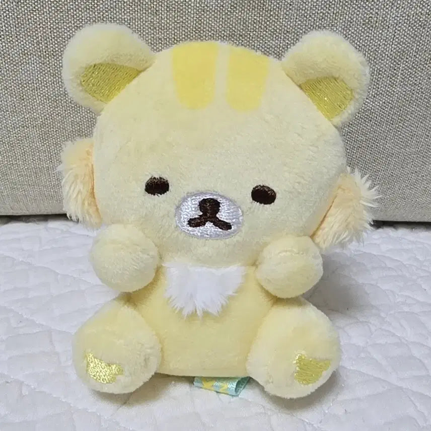 [BUNJANG] San-X Rilakkuma Tenori Lemon Nokorisu Plush Toy / 산엑스 리락쿠마 너무 배불러 테노리 레몬노코리스 인형