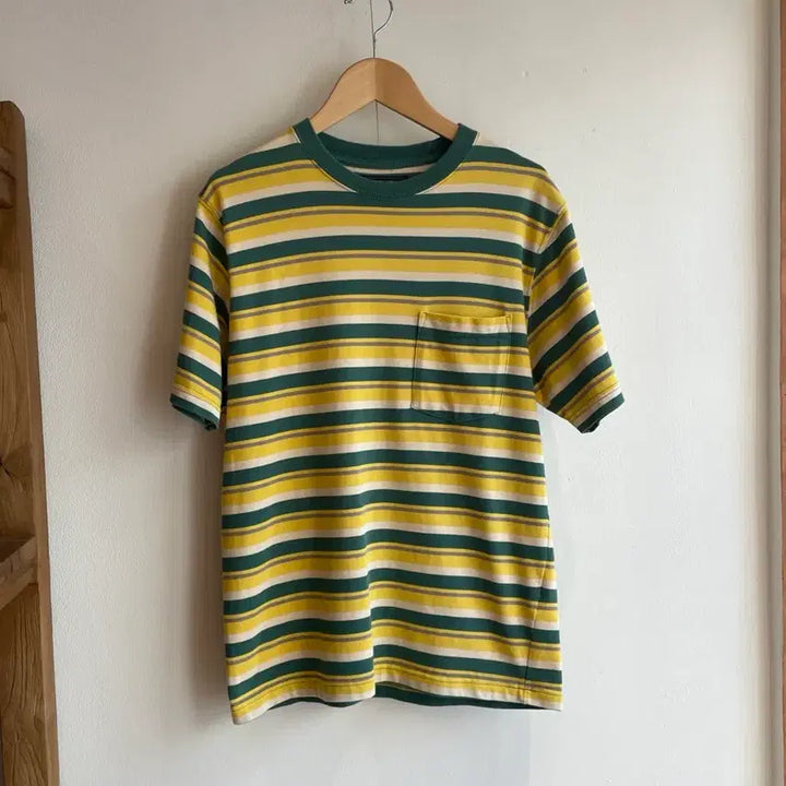 [BUNJANG] BEAMS PLUS Border T-Shirt Green Cotton / 빔즈플러스 보더 티셔츠