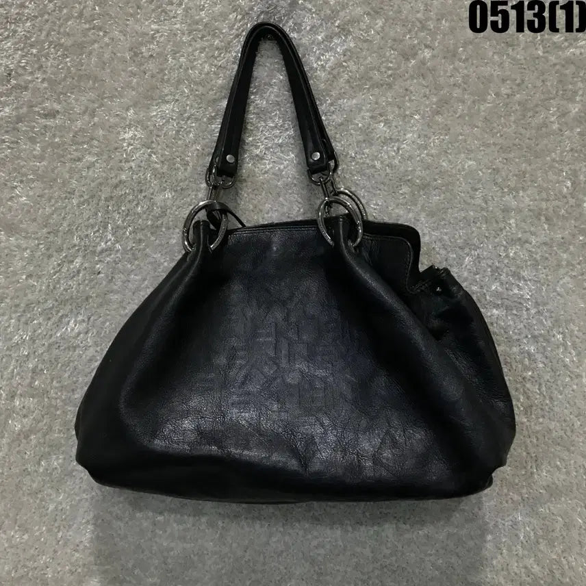 [BUNJANG] Anne Klein Leather Black Handbag / ANNE KLEIN 가죽 블랙 핸드백