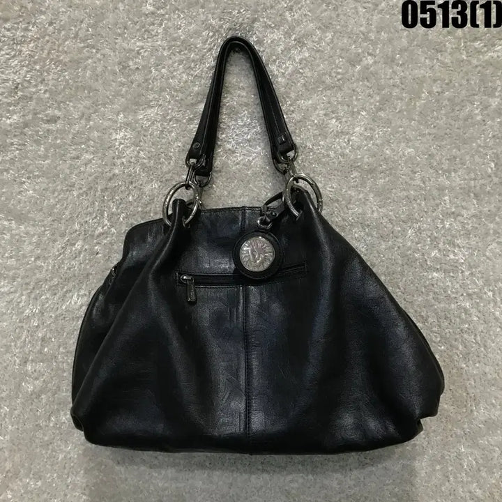 [BUNJANG] Anne Klein Leather Black Handbag / ANNE KLEIN 가죽 블랙 핸드백