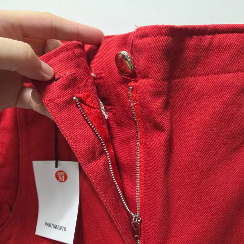 [BUNJANG] Partimento Red Denim Skirt (M) / [미사용/새제품]파르티멘토 레드 데님 스커트 M 26051314