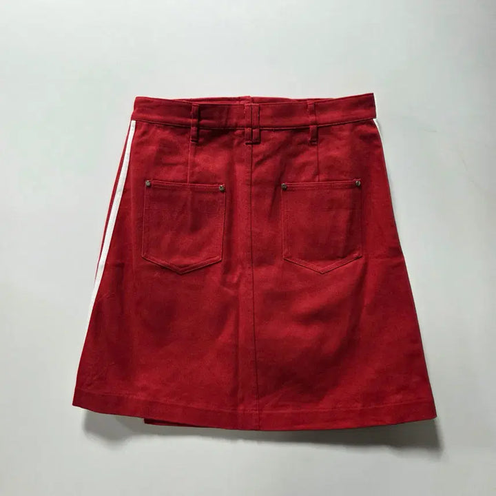 [BUNJANG] Partimento Red Denim Skirt (M) / [미사용/새제품]파르티멘토 레드 데님 스커트 M 26051314