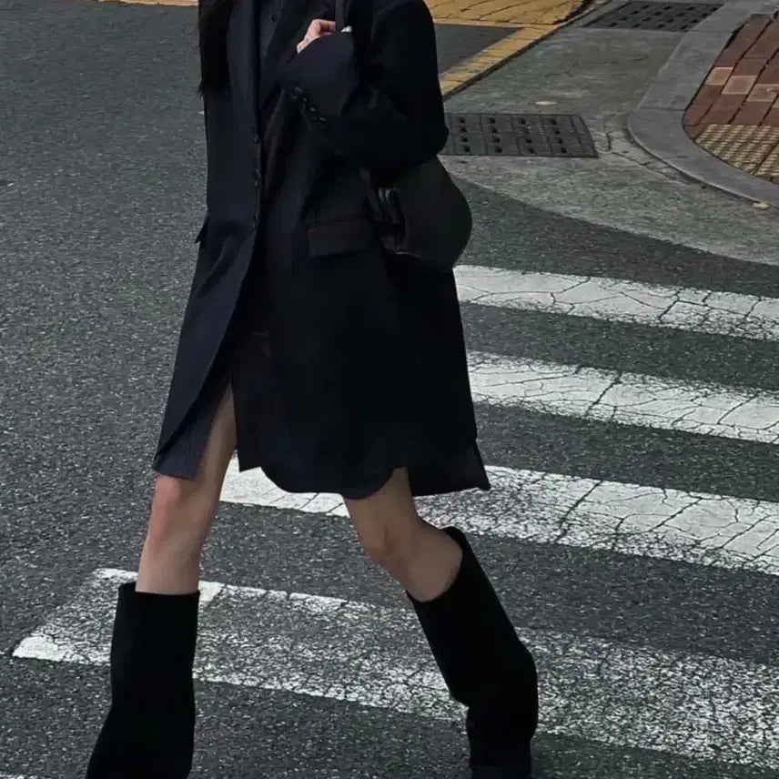[BUNJANG] Trimming Bird Oversized Single Jacket Black / 트리밍버드 오버핏싱글자켓