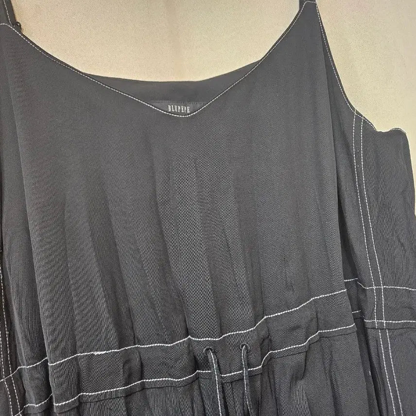 [BUNJANG] Blue Pepe Pleated String Long Dress Size 66 / 블루페페 플리츠 끈 원피스 66