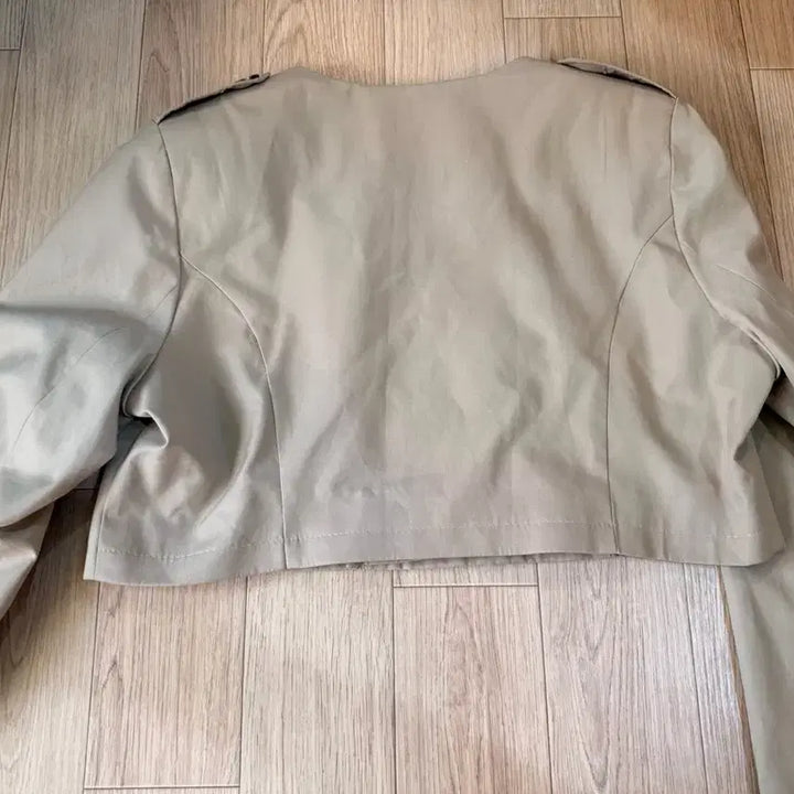 [BUNJANG] Tommy Hilfiger Cropped Double-Button Blazer Beige / 타미힐피거 크롭자켓