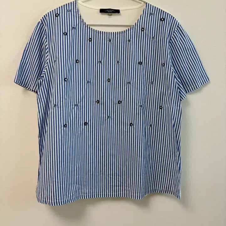 [BUNJANG] Weekend Max Mara Striped Short Sleeve Blouse / WEEKEND MaxMara 스트라이프 반팔 블라우스