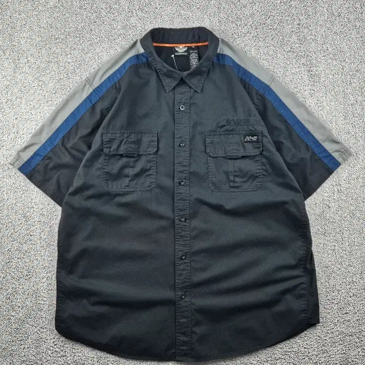 [BUNJANG] Harley-Davidson Black Short Sleeve Shirt 2XL / 할리데이비슨 반팔 셔츠 ( 2XL ) / 12184