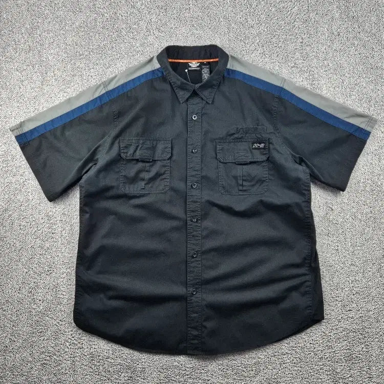 [BUNJANG] Harley-Davidson Black Short Sleeve Shirt 2XL / 할리데이비슨 반팔 셔츠 ( 2XL ) / 12184