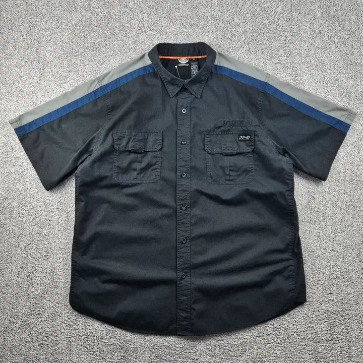 [BUNJANG] Harley-Davidson Black Short Sleeve Shirt 2XL / 할리데이비슨 반팔 셔츠 ( 2XL ) / 12184