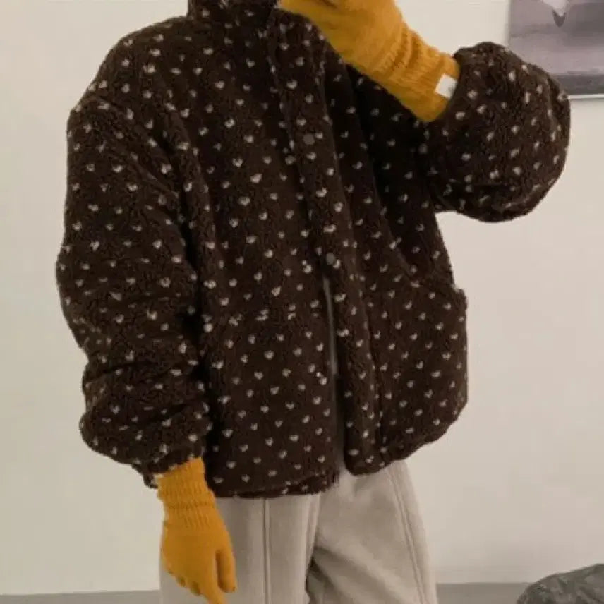 [BUNJANG] Brown Dot Quilted Jumper / [마지막1장] 브라운 도트 누빔점퍼 / 쇼핑몰 재고정리 특가