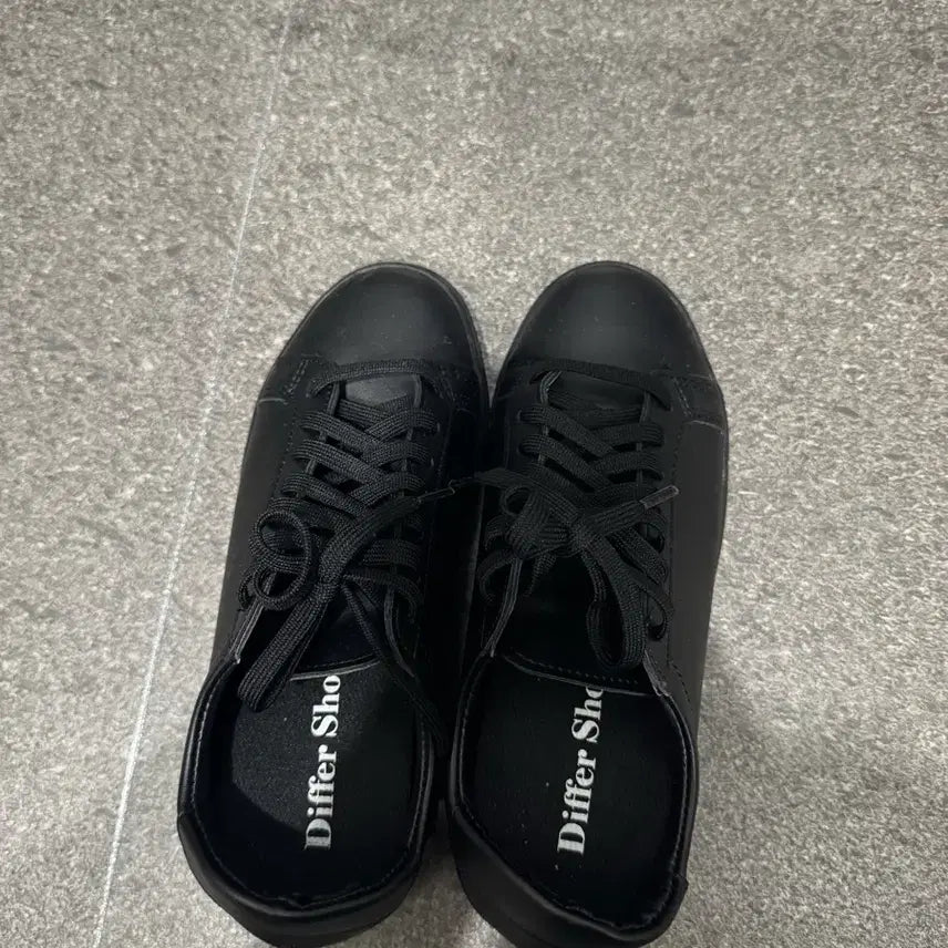 [SOLD OUT] DIFFER PLAIN SNEAKERS 7CM / ALL BLACK230