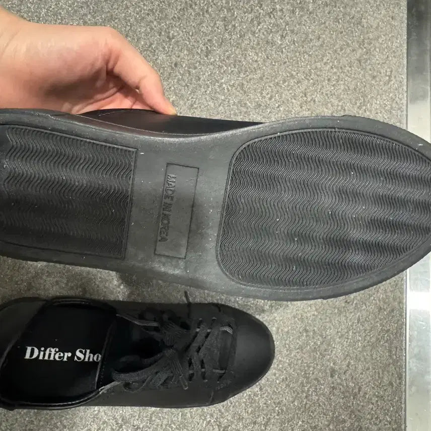 [SOLD OUT] DIFFER PLAIN SNEAKERS 7CM / ALL BLACK230