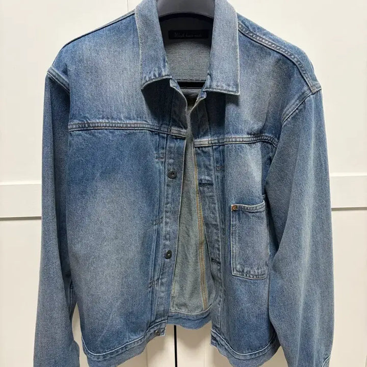 [BUNJANG] Neurin Yangban x Wrath Silk Denim Jacket Size 3 / 느린양반 x wrath 실크 데님 자켓 3사이즈