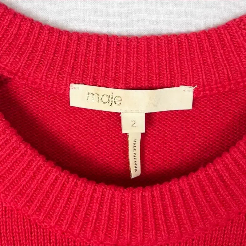 [BUNJANG] Maje Round Neck Cotton Wool Knit Sweater Women&