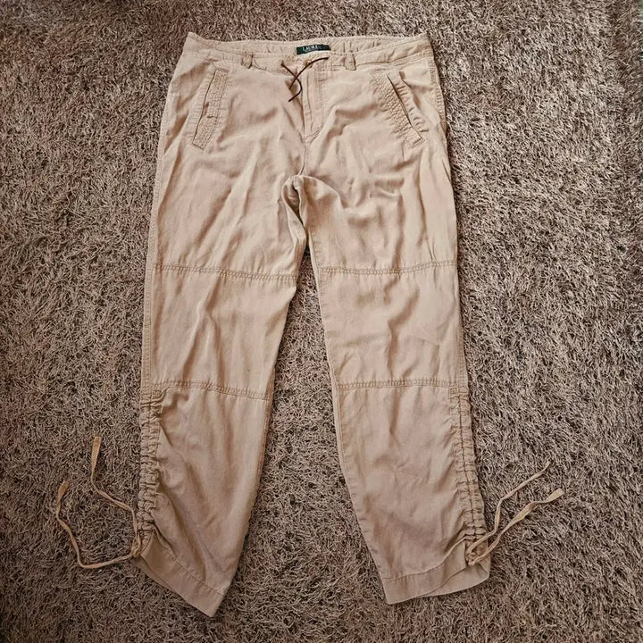 [BUNJANG] Lauren Ralph Lauren Shirring String Capri Pants / 로렌 랄프로렌 셔링 스트링 카프리 팬츠