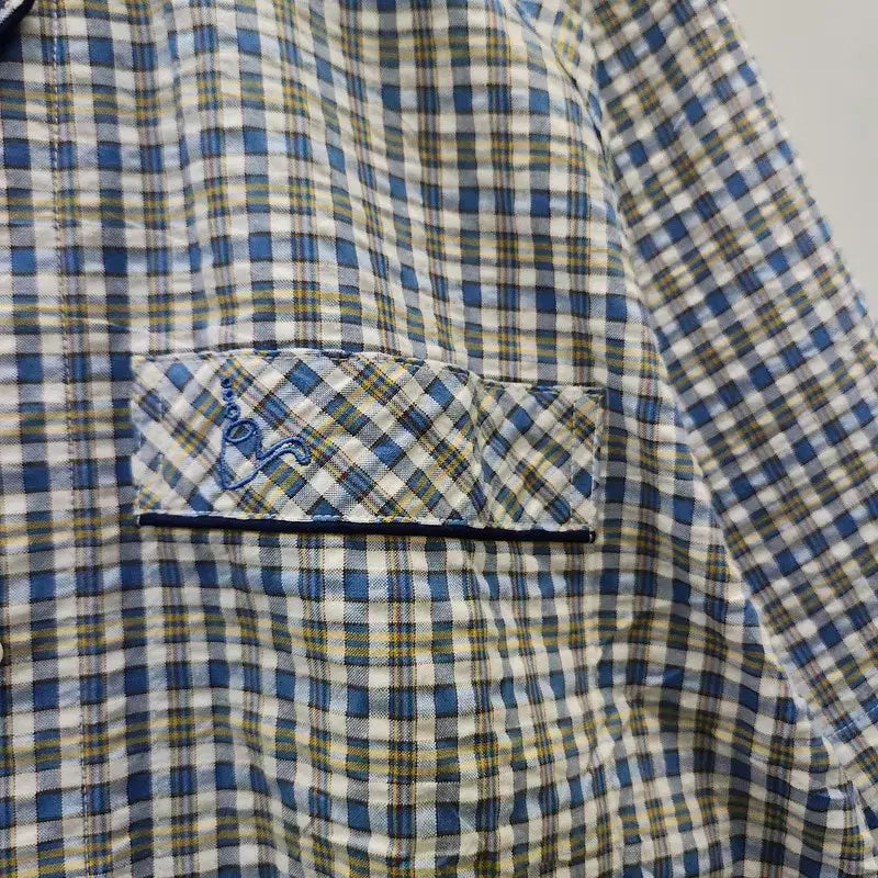 [BUNJANG] TOROY Light Blue Plaid Pajama Shirt - Medium / [새상품] TOROY 잔체크 라이트 블루 파자마셔츠 M
