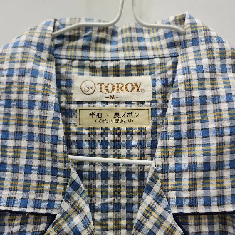 [BUNJANG] TOROY Light Blue Plaid Pajama Shirt - Medium / [새상품] TOROY 잔체크 라이트 블루 파자마셔츠 M