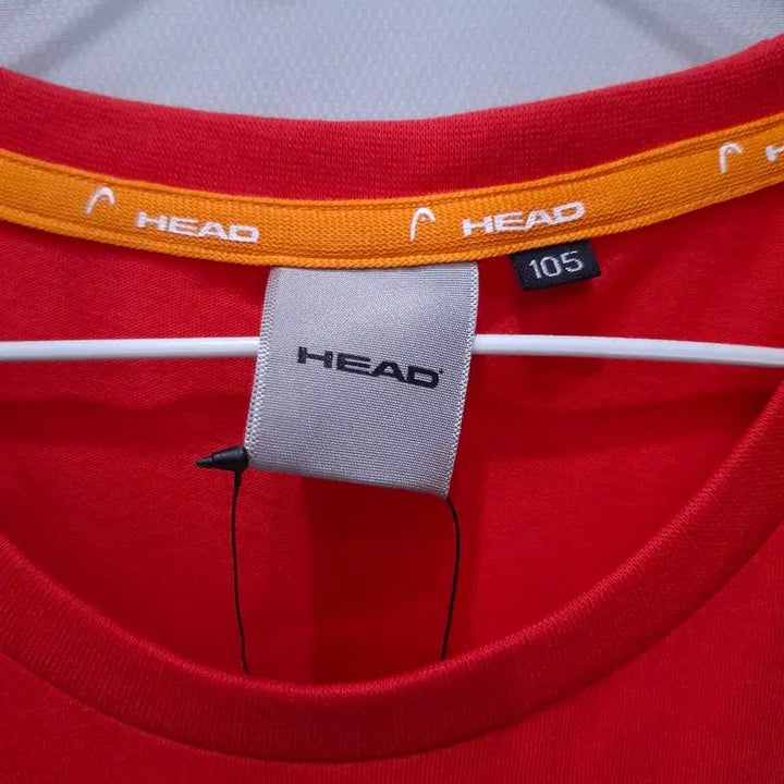 [BUNJANG] HEAD Printing Red Short-Sleeve T-Shirt (Size 105) / 헤드 HEAD 프린팅 레드 반팔 티셔츠 새상품 105