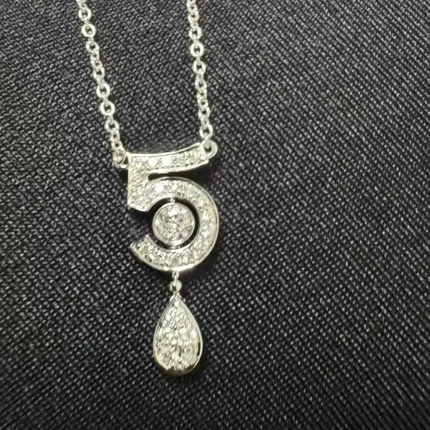 [BUNJANG] Chanel Eternal Chanel No. 5 Diamond Necklace / 샤넬 CHANEL 목걸이 에터널 샤넬