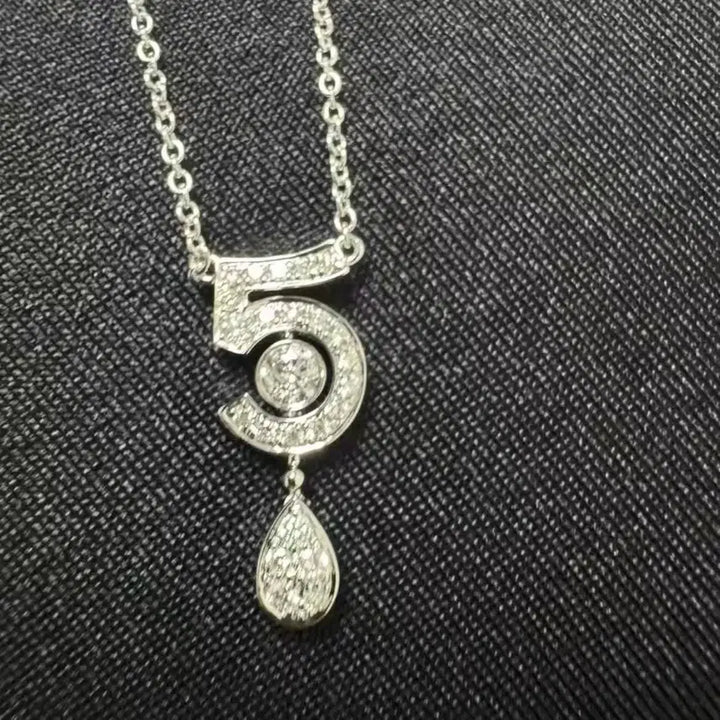 [BUNJANG] Chanel Eternal Chanel No. 5 Diamond Necklace / 샤넬 CHANEL 목걸이 에터널 샤넬