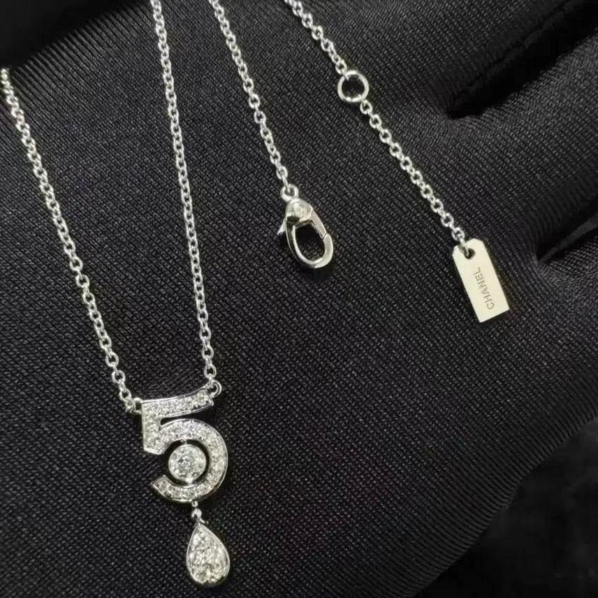 [BUNJANG] Chanel Eternal Chanel No. 5 Diamond Necklace / 샤넬 CHANEL 목걸이 에터널 샤넬