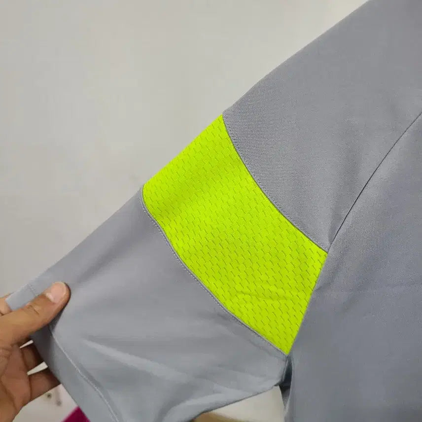 [BUNJANG] Adidas Climacool Grey Lime Short Sleeve T-Shirt Men&