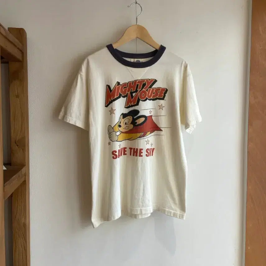 [BUNJANG] Toys McCoy Mighty Mouse Ringer T-Shirt / 토이즈맥코이 마이티마우스 링거 티셔츠