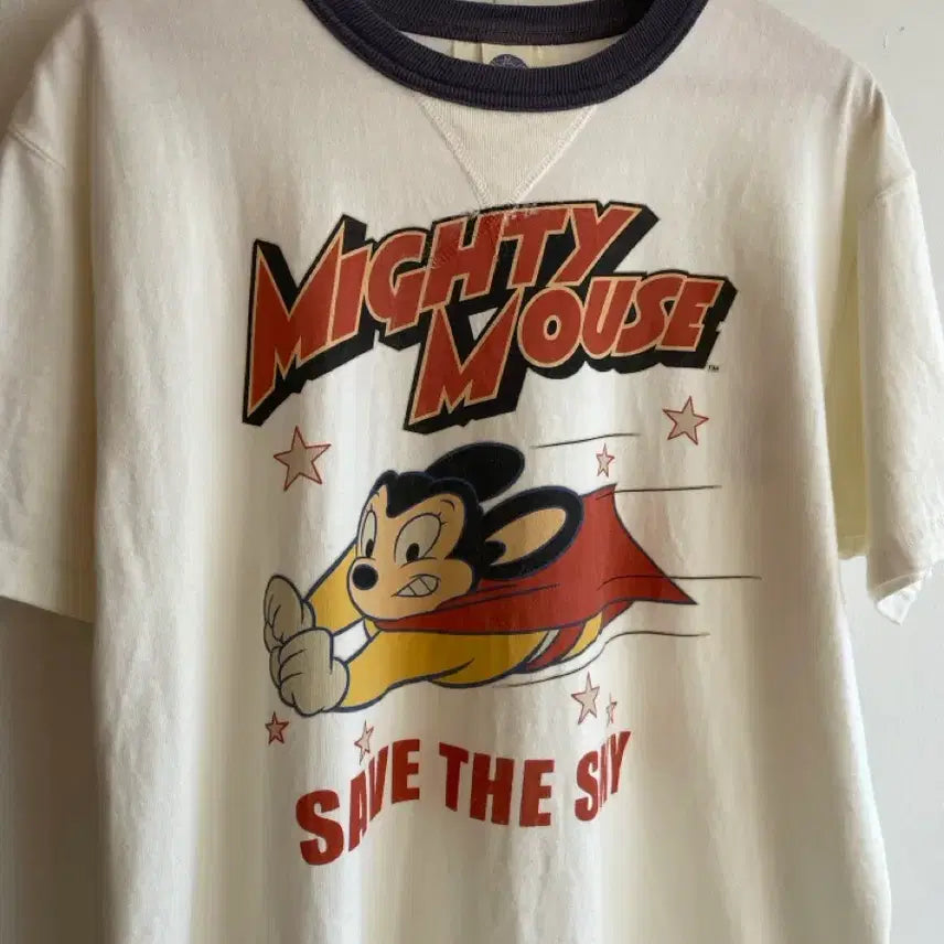 [BUNJANG] Toys McCoy Mighty Mouse Ringer T-Shirt / 토이즈맥코이 마이티마우스 링거 티셔츠